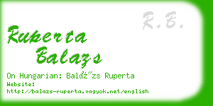 ruperta balazs business card